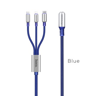Cáp sạc 3 đầu (Lightning, Micro Usb, Type C ) Hoco U17