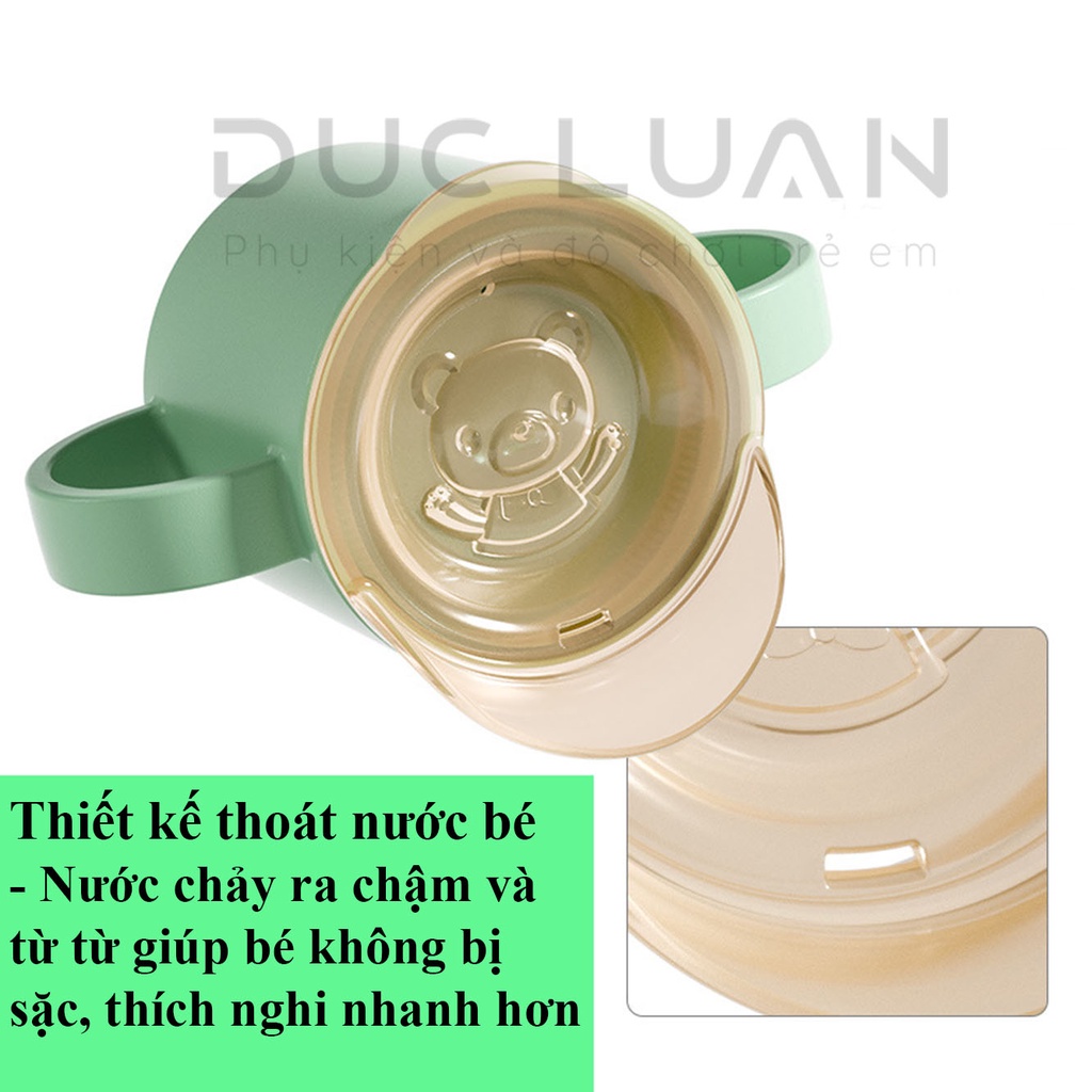 Cốc tập uống chống sặc cho bé từ 1 tuổi - cốc tập uống có tay cầm cho bé