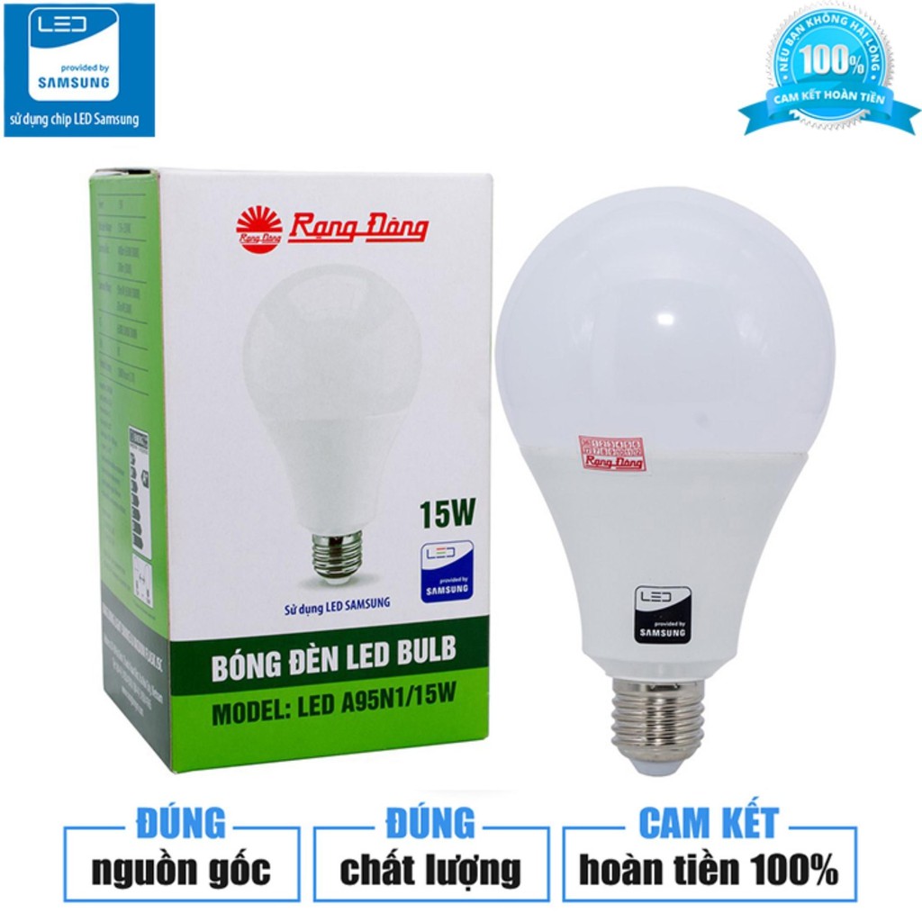 Bóng đèn led búp tròn 12w,15w,20w ,30w Rạng Đông