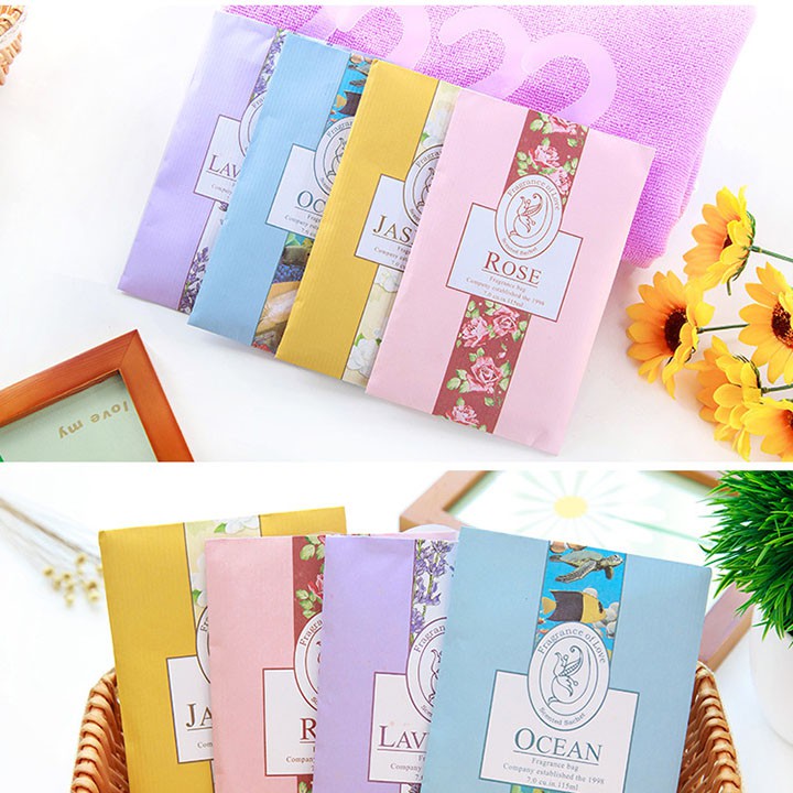 Túi thơm thảo dược hương thơm dễ chịu để trong tủ quần áo, vali kèm móc