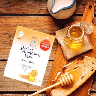 [HÀNG CHÍNH HÃNG] Mặt Nạ Senka Perfect Aqua Bouncy Mask Bouncy Moist Cấp Ẩm & ĐànHồi 25ml (1Miếng)