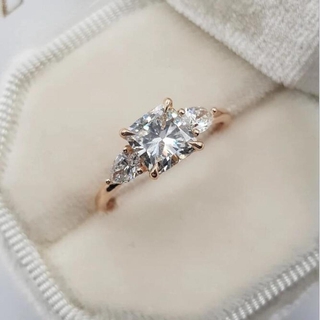 Nhẫn Titan Mạ Vàng Hồng Đính Đá Zircon Thời Trang