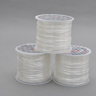 1 cuộn cước chỉ chun co giãn màu trắng xâu vòng tay - moon shop