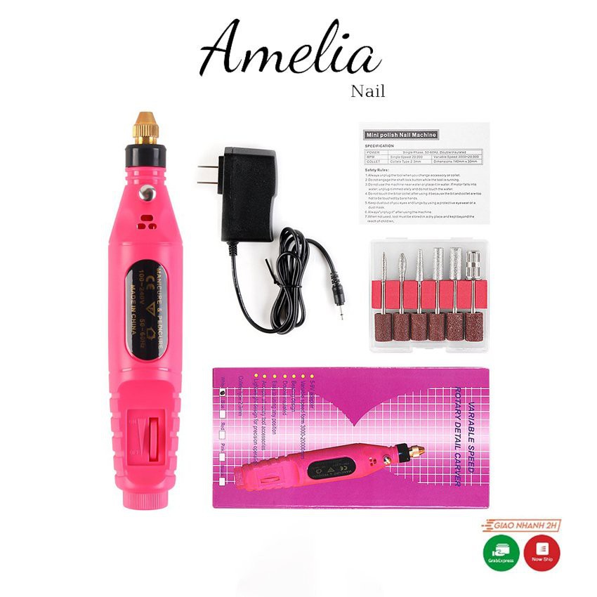 Máy mài mini cầm tay phá gel làm sần móng nail