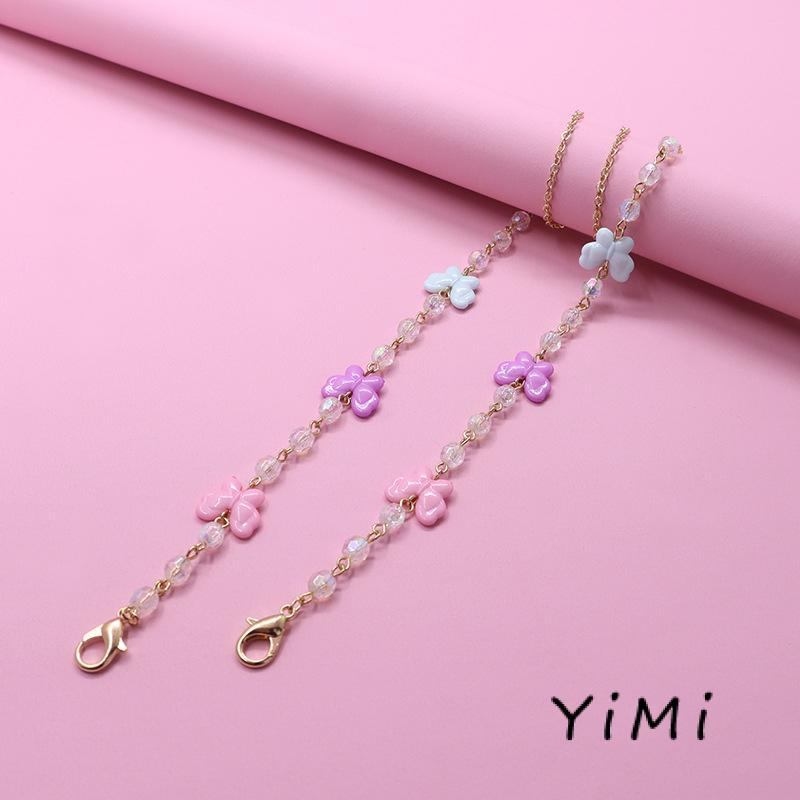 Phụ Kiện Dây Đeo Khẩu Trang Đa Năng Chống Thất Lạc Họa Tiết Dâu Tây Xinh Xắn Cho Bé