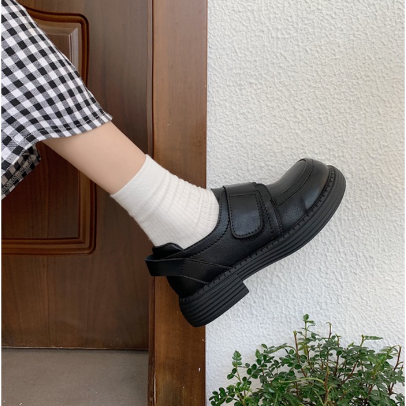 Giày Da Đế Dày Thời Trang Xuân Thu Anh Quốc Cổ Điển Dành Cho Nữ