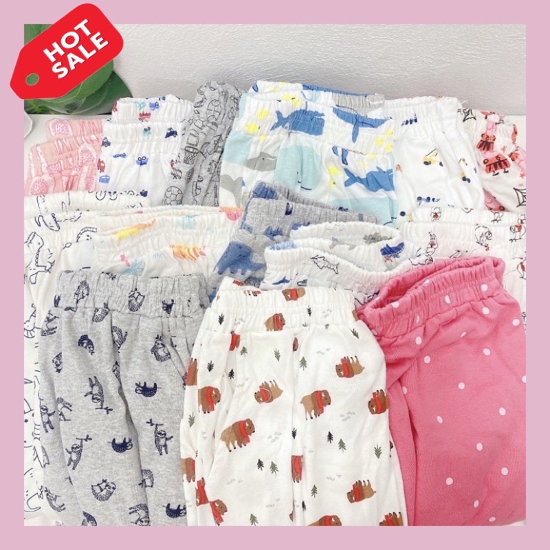Quần cotton hoạ tiết bo chun co giãn siêu xinh