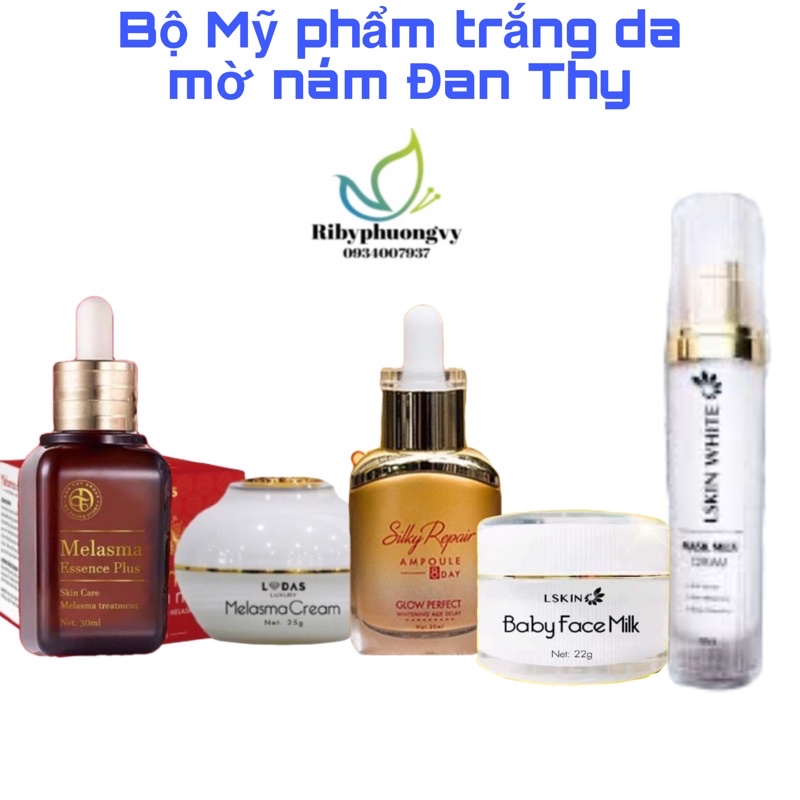 Bộ Mỹ phẩm chăm sóc da skincare Đan Thy ủ trắng kén tắm, mờ thâm, nám