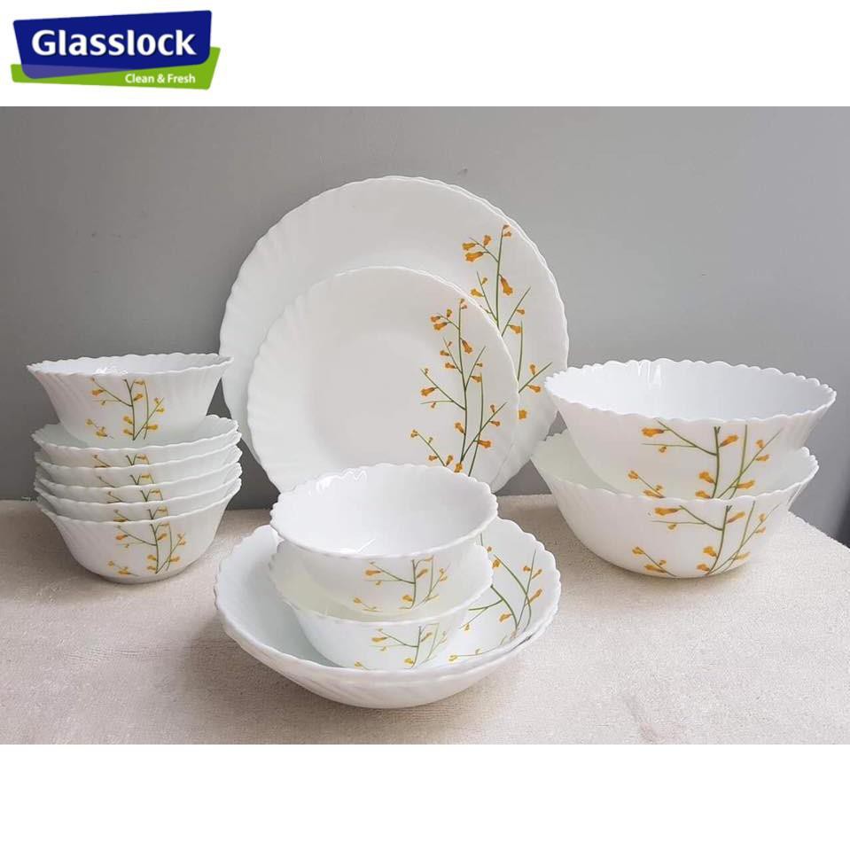 Bộ 16 món bát đĩa bằng thủy tinh ngọc Royal Stuart OPAL-B