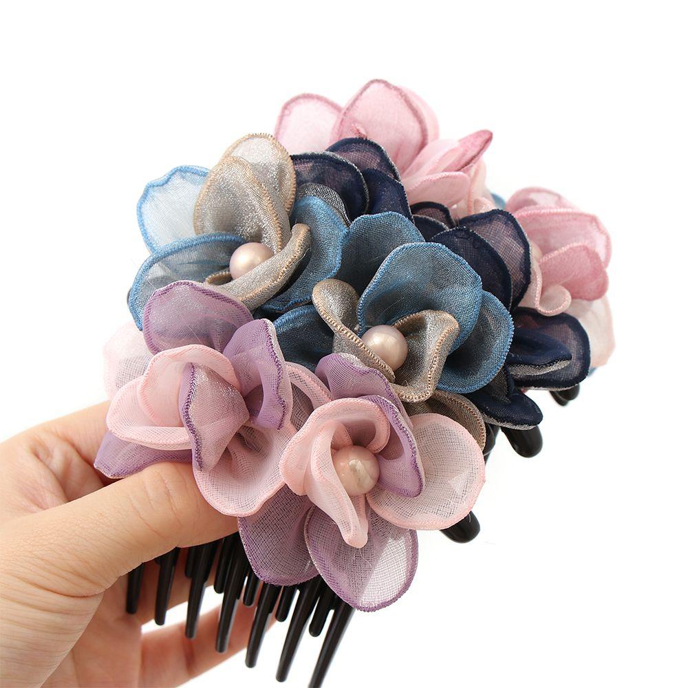 Lược Cài Tóc Đính Hoa Xinh Xắn Dành Cho Cô Dâu