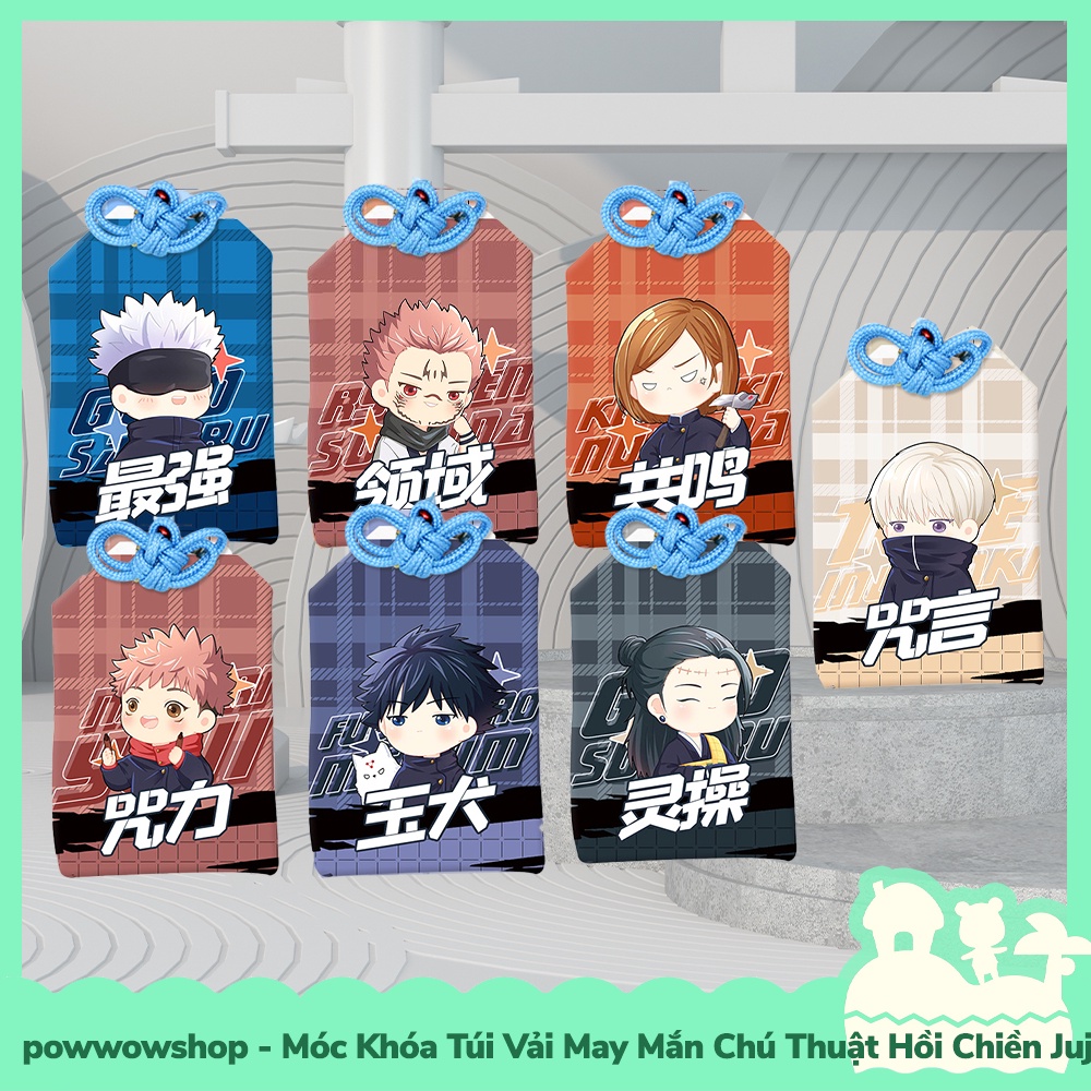 [Sẵn VN - Hỏa Tốc] Móc Khóa Vải May Mắn Phong Cách Anime Manga Jujutsu Kai.sen