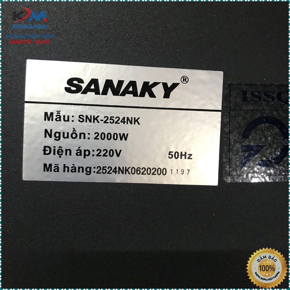 Bếp hồng ngoại cảm ứng Sanaky SNK 2524 NK Hàng chính hãng Bảo Hành 12Tháng