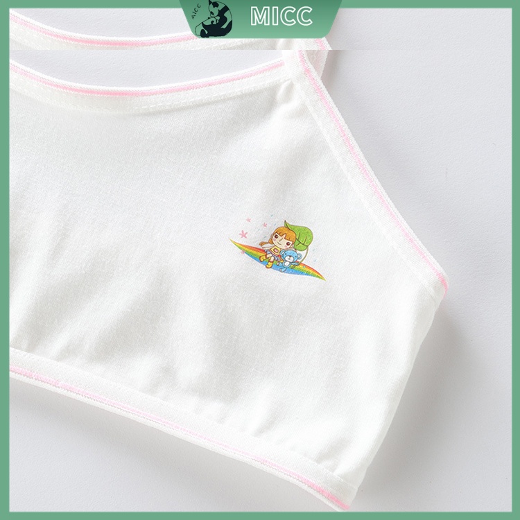 Áo Ngực Cotton Thoáng Khí Thoải Mái Họa Tiết Ngẫu Nhiên Cho Bé 8-12 Tuổi