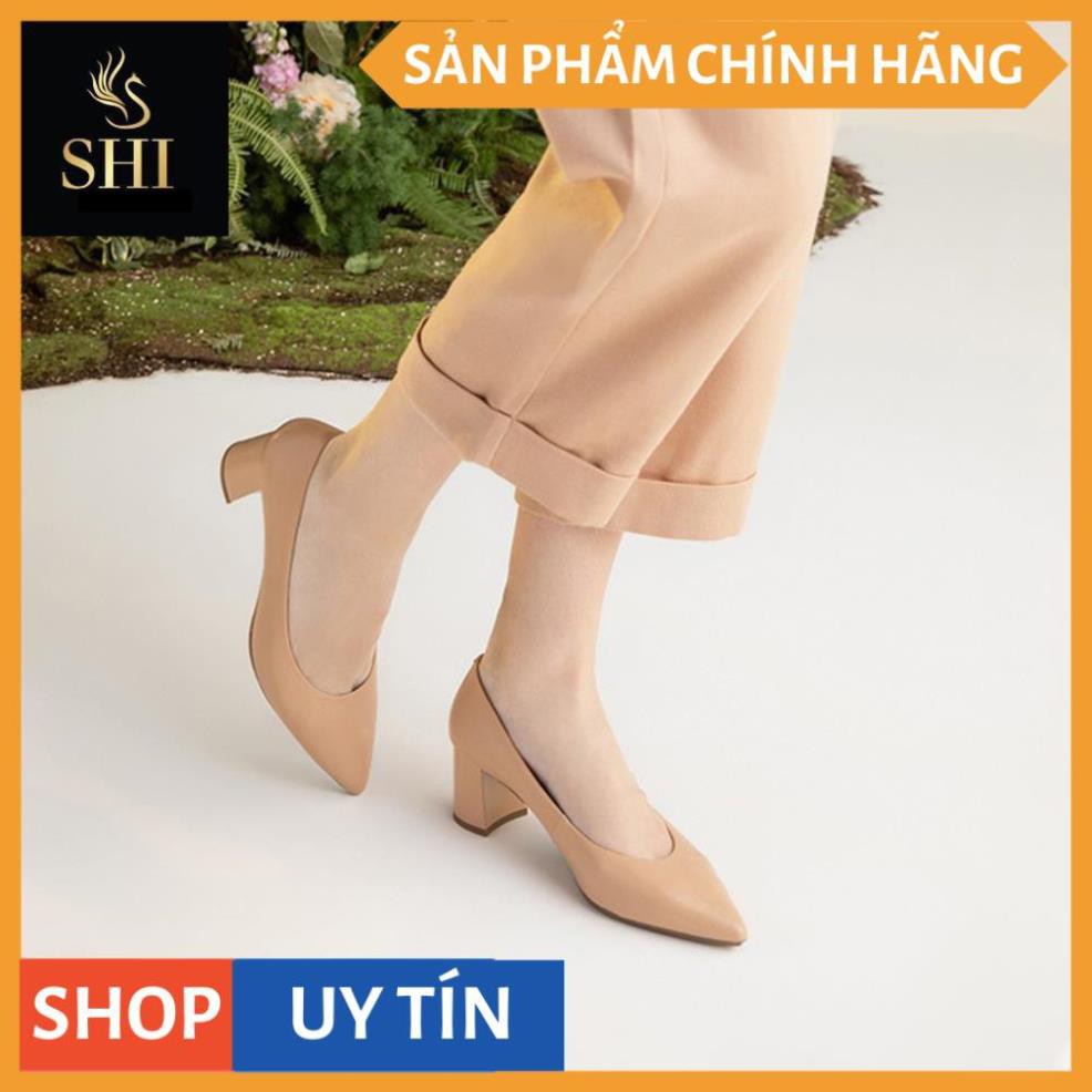 Giày cao gót Erosska thời trang mũi nhọn kiểu dáng cơ bản cao 5cm màu kem _ EP011 | BigBuy360 - bigbuy360.vn