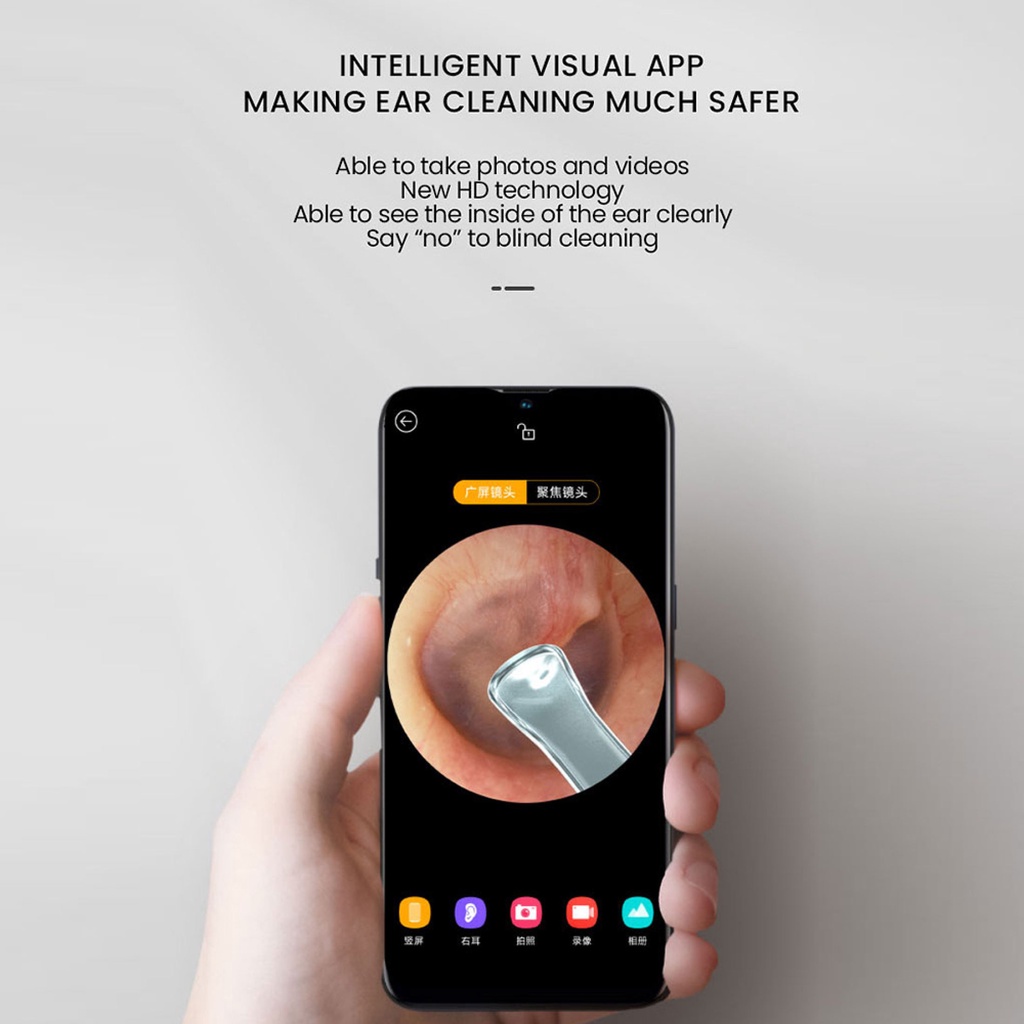 [HCM - Hoả tốc] Cây ráy tai Youpin Bebird R1 có camera mini 4.5mm HD 3 MP tích hợp LED trợ sáng - Mega Techzone