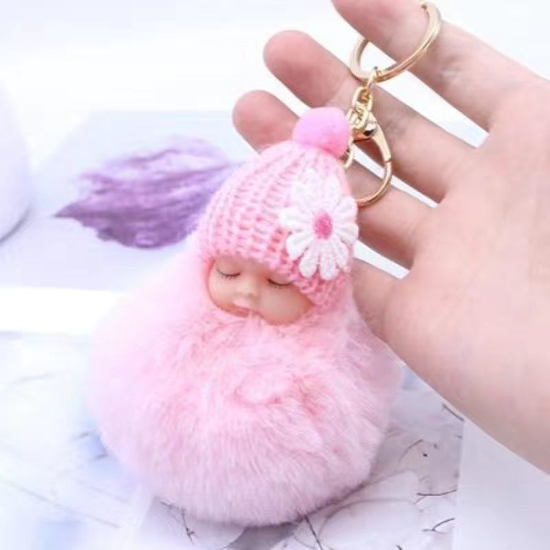 Móc khóa mặt hình búp bê đáng yêu