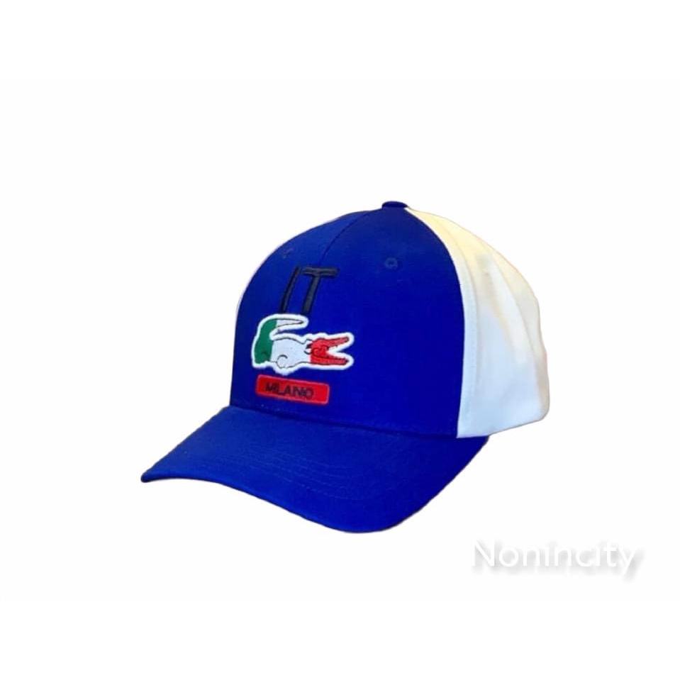 Mũ lưỡi trai Lacoste Milano/London chất vải cotton nhập Hàn Quốc. Form đứng cứng cáp, chuẩn xịn