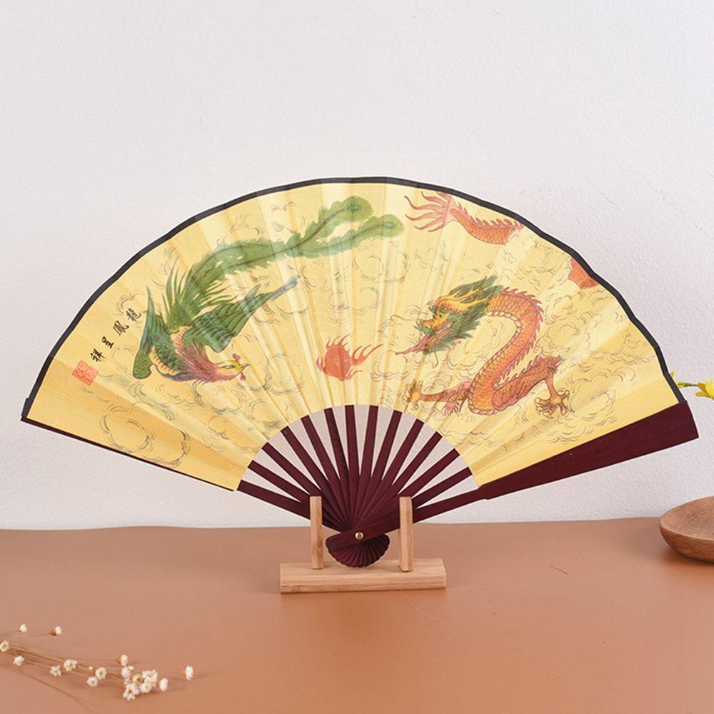 DANES Quạt Xếp Bằng Lụa 10 Inch Phong Cách Trung Hoa