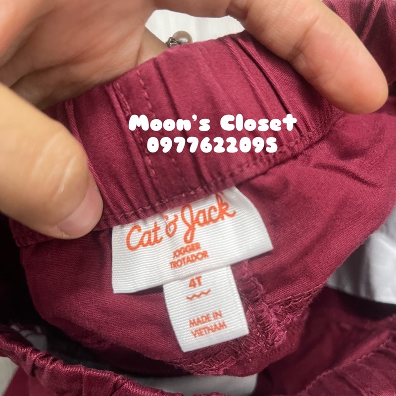 Quần jogger kaki đỏ đô  size 12m-5y