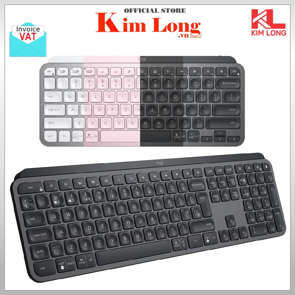 Bàn phím Logitech MX Keys I MX Keys Mini không dây bluetooth - Chính hãng