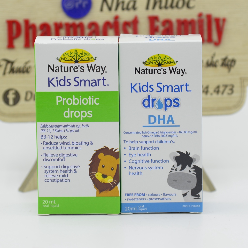[Chính hãng] [Úc] Nature's way DHA và men vi sinh probiotics cho trẻ sơ sinh - 20ml