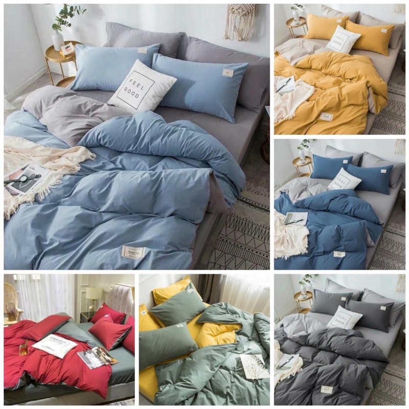 Bộ chăn ga cotton Tici cao cấp phong cách Hàn Quốc đủ size đủ màu (không kèm ruột)
