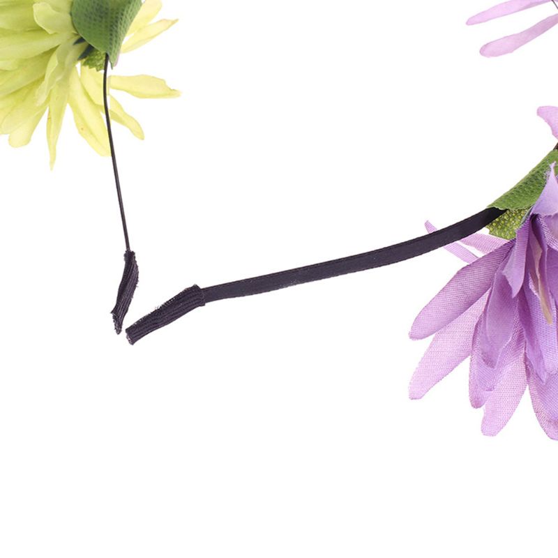 Băng Đô Cài Tóc Đính Hoa Cúc Giả Phong Cách Bohemian Dành Cho Cô Dâu