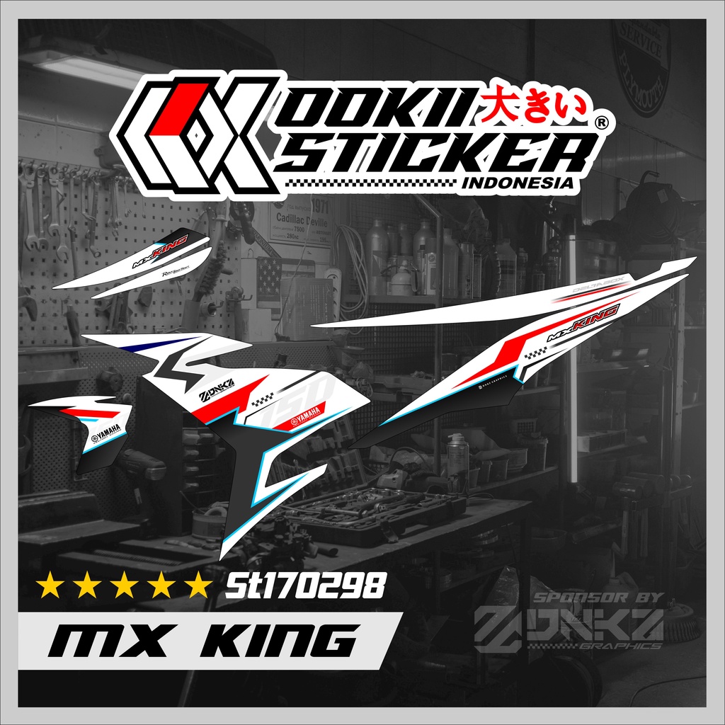 MX King 150 Miếng Dán Decal Sọc MX King 150 Premium Racing ST170298 OOKII
