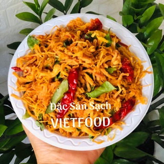 1Kg (2 Hộp) Khô gà lá chanh VIETFOOD loại Đặc Biệt