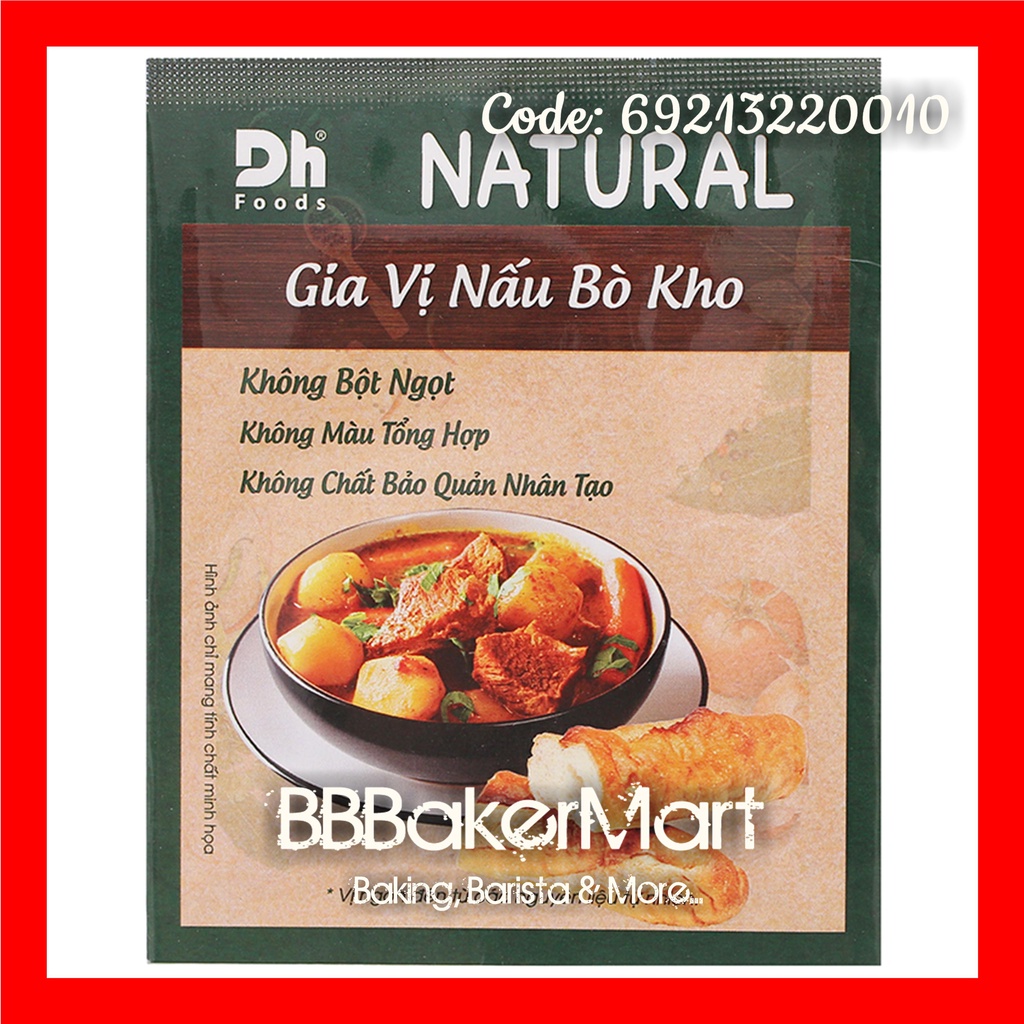 Gia vị nấu Bò Kho NATURAL DH Foods - 1 Gói 10gr