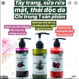 Sữa Rửa Mặt Rau Củ Super Vegitoks Cleanser