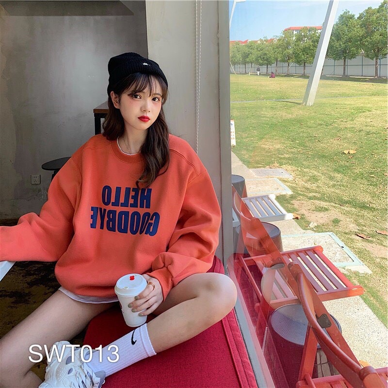 ÁO SWEATER IN CHỮ HELLO GOODBYE - SWT013 | BigBuy360 - bigbuy360.vn