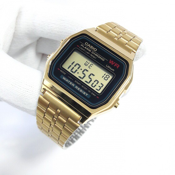 Đồng hồ nam nữ casio A159W - A158WA- A168WA  dây kim loại Chống Nước 5 ATM -Tuổi thọ Pin 7 Năm bảo hành quốc tế 12 tháng