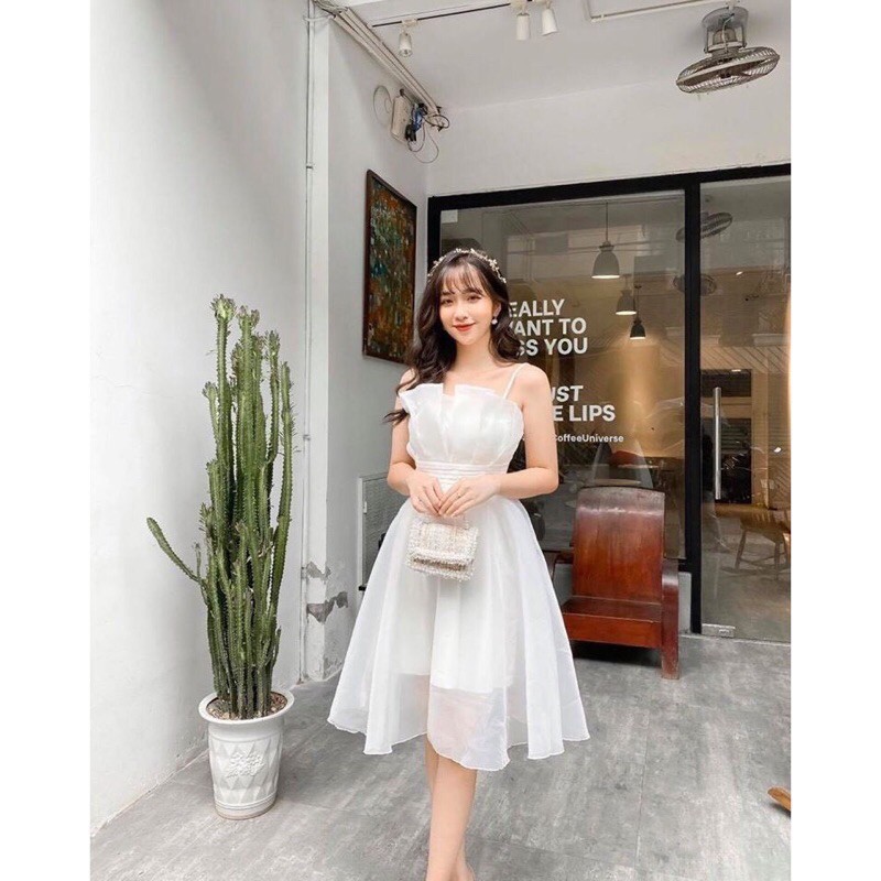 Đầm công chúa dự tiệc BlaPink thiết kế xếp li dáng xòe - CHAMY DRESS T183