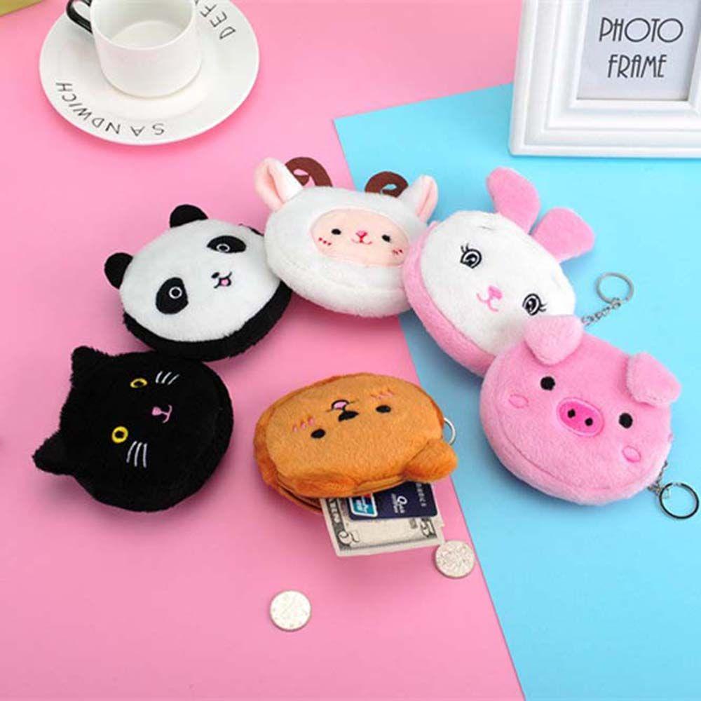 Ví Đựng Tiền Xu Có Khóa Kéo Hình Gấu Bông Dễ Thương