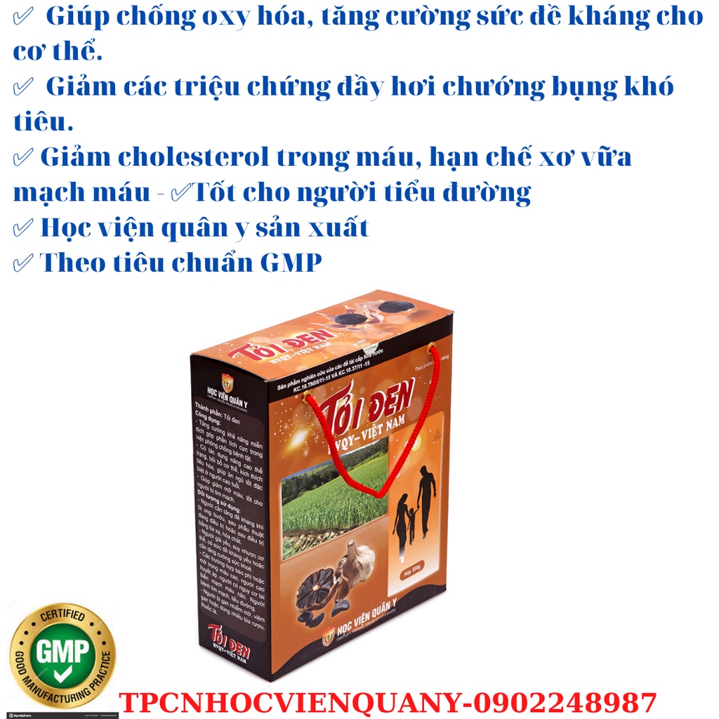 Tỏi đen Học viện quân y Việt Nam 500g hạn 2025