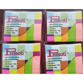 Combo 5 tập phân trang Pronoti 5 màu giấy