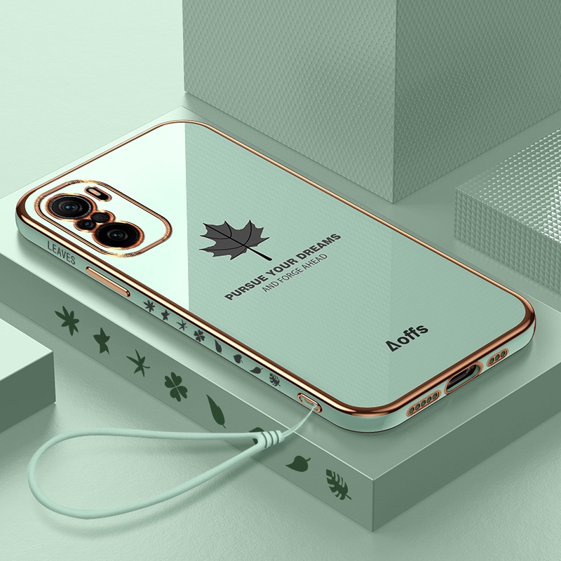 Ốp điện thoại TPU mềm chống rơi họa tiết lá phong cho Xiaomi Poco F3 Poco F4 Redmi K50 K50 Pro Redmi K40 K40 Pro K40s Redmi 9 9A Mi 11 Lite 5G NE Mi 10T Pro