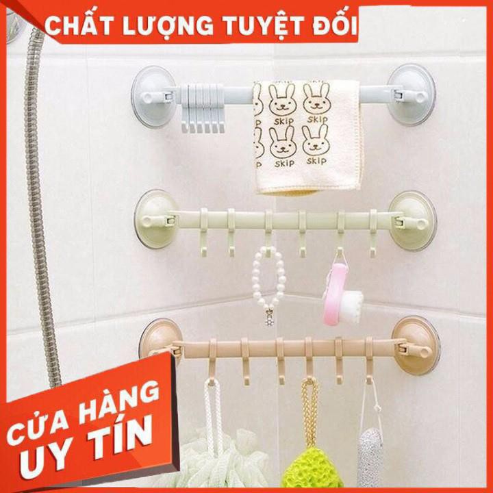 [XẢ KHO+FREE SHIP] Móc nhựa hút chân không cong màu ngẫu nhiên