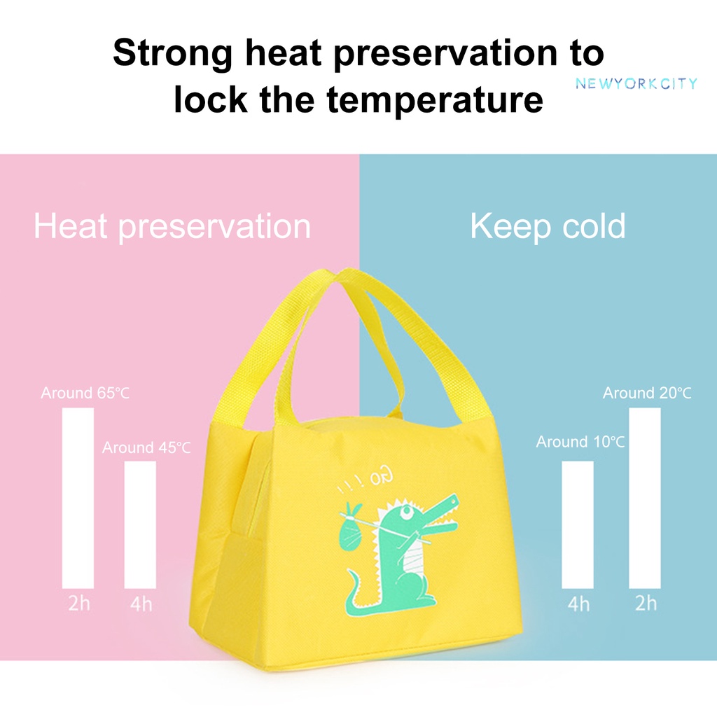 Túi Giữ Nhiệt Đựng Hộp Cơm Trưa Bằng Vải Oxford Dung Tích Lớn