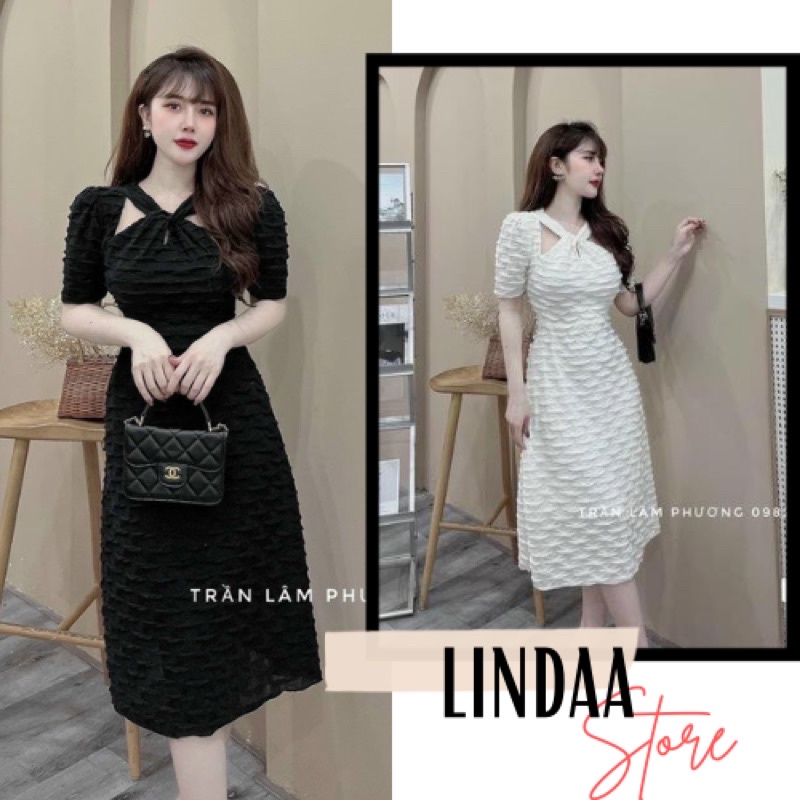 ĐÀM DỰ TIỆC XOẮN CHÉO CỔ CLASSY DRESS