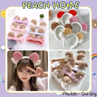 Băng Đô / Bờm Cài Tóc Sừng Cừu Có Tai Siêu Ngộ Nghĩnh Đáng Yêu Phong Cách Hàn Quốc Băng Đô Rửa Mặt Hot Trend Cho Nữ