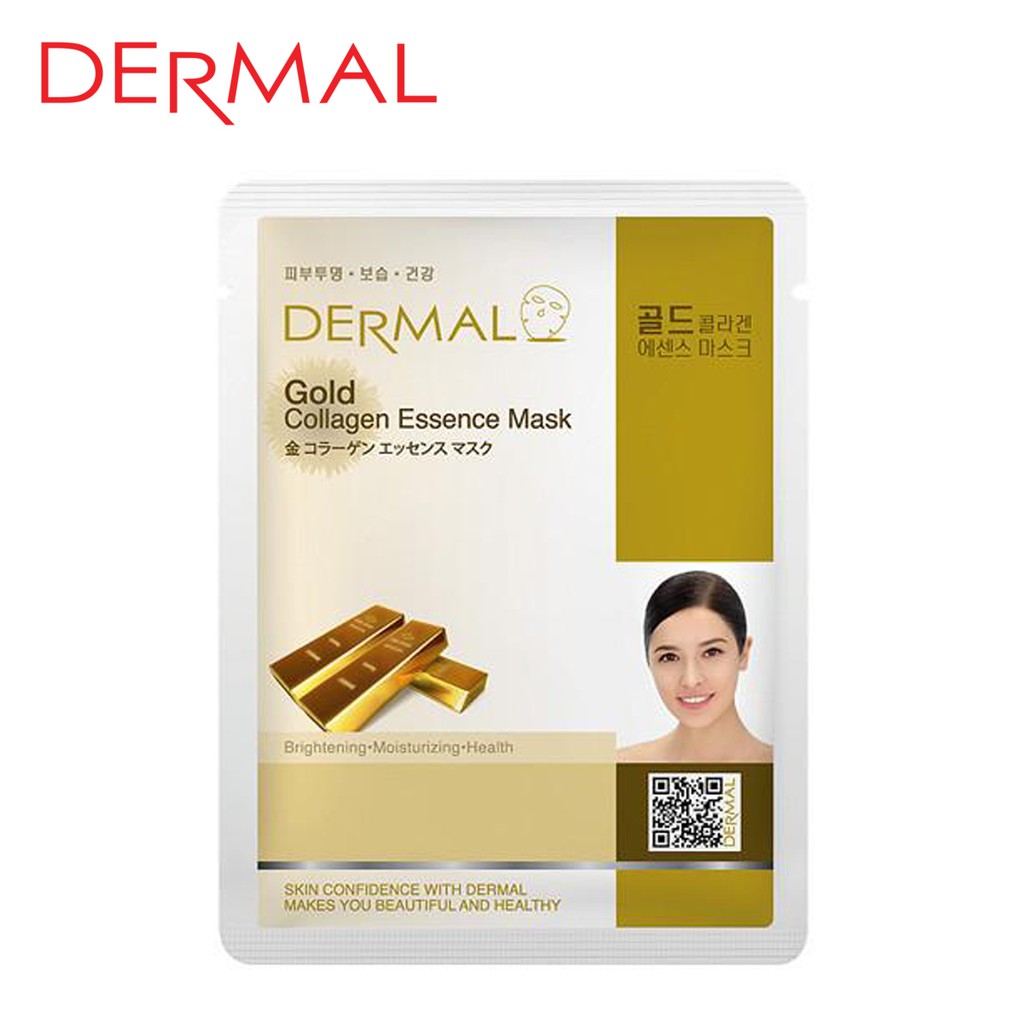 COMBO 10 MIẾNG MẶT NẠ DƯỠNG DA CHIẾT XUẤT KHOÁNG CHẤT VÀNG GOLD COLLAGEN ESSENCE MASK DERMAL