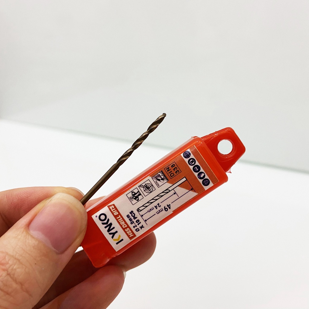 MŨI KHOAN INOX KYNKO đường kính phi Ø2.0mm HSS-M2-020