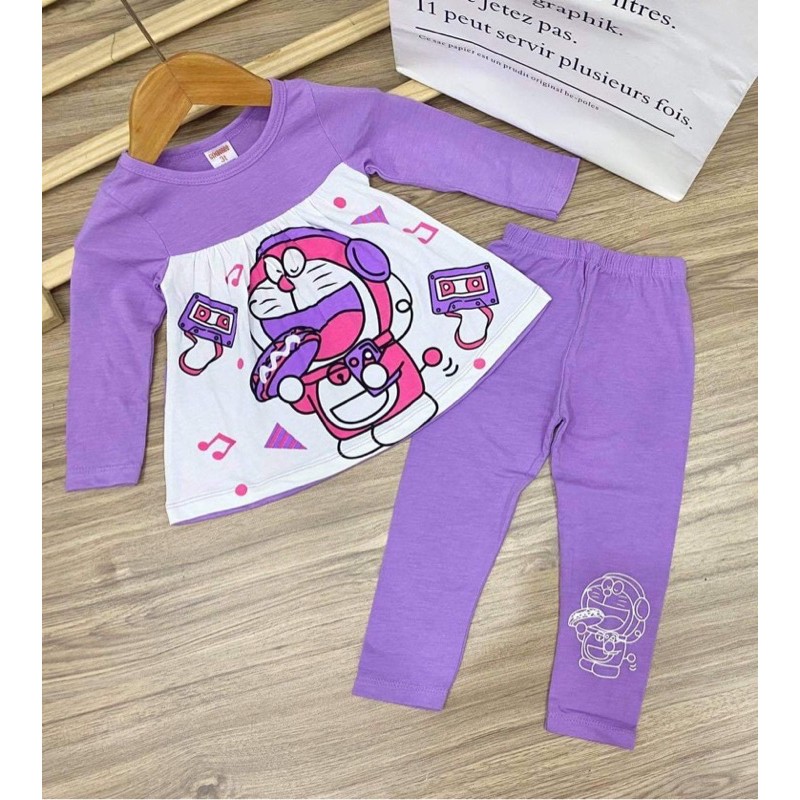 10-24 kg sỉ Bộ dài tay cho bé gái dáng babydoll - sỉ quần áo bé gái