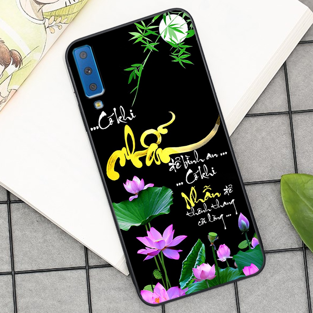 Ốp lưng Samsung Galaxy A7 2018 in hình chữ tài chữ lộc, Cha Mẹ, bình an SIÊU ĐẸP
