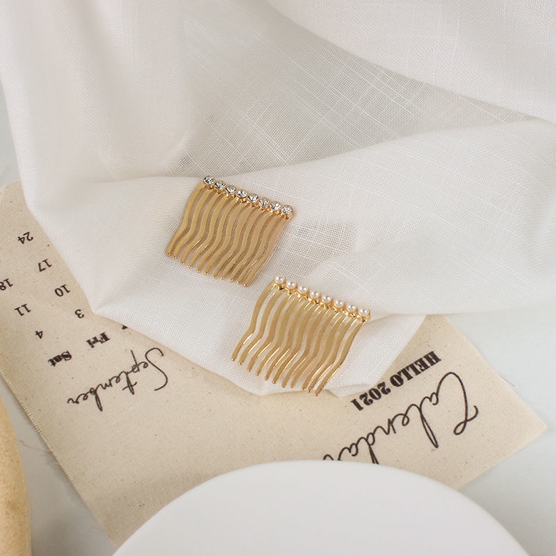 Kẹp Tóc Kim Loại Màu Vàng Thời Trang Hàn Quốc 2022