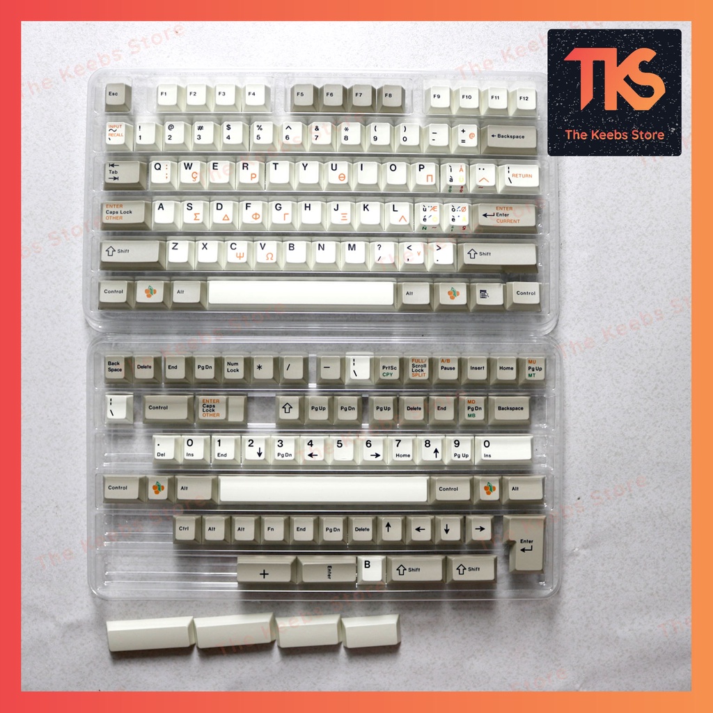Set Keycap JC Greek B-Stock | Profile Cherry | PBT Dyesub | Nút bàn phím cơ | TKS