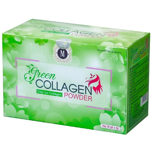 Diệp Lục Collagen chính hãng Green Colagen hỗ trợ giảm cân giữ dáng đẹp da bổ sung vitamin detox giảm béo