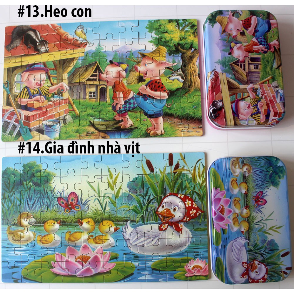 Đồ chơi tranh ghép 60 miếng cho bé từ 3 tuổi Loại 1 Puzzletoys